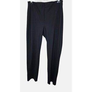 Honey Love Black Straight-Leg Stretch Grunge Pants Side Slits High Waist Size XL